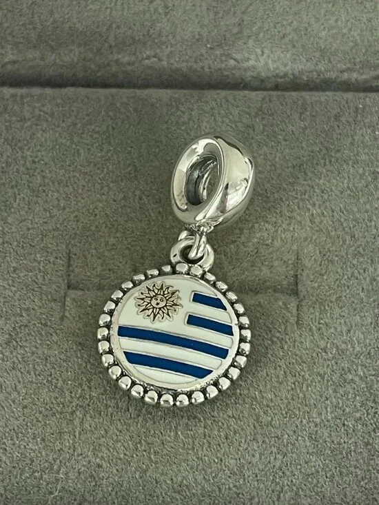 Pandora Uruguay Flag pendant - Picture 1 of 4